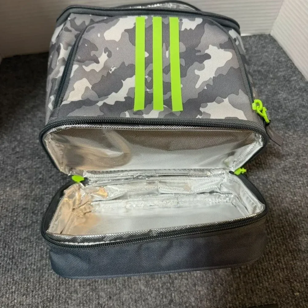 Adidas Green Gray Lunch Bag Camo